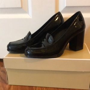 Michael Kors Black Buchanan Heel Loafer Pumps